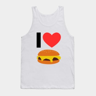 I love burger Tank Top